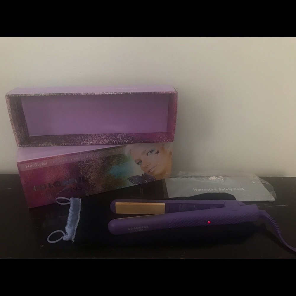 HerStyler Colorful Seasons 1.5” ceramic plates Hair Flat Iron Straightener